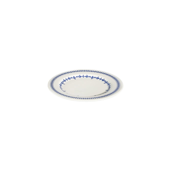 Hermia Blue Orbit Bonsai Juego de Cena de 24 Piezas en Blanco y Azul